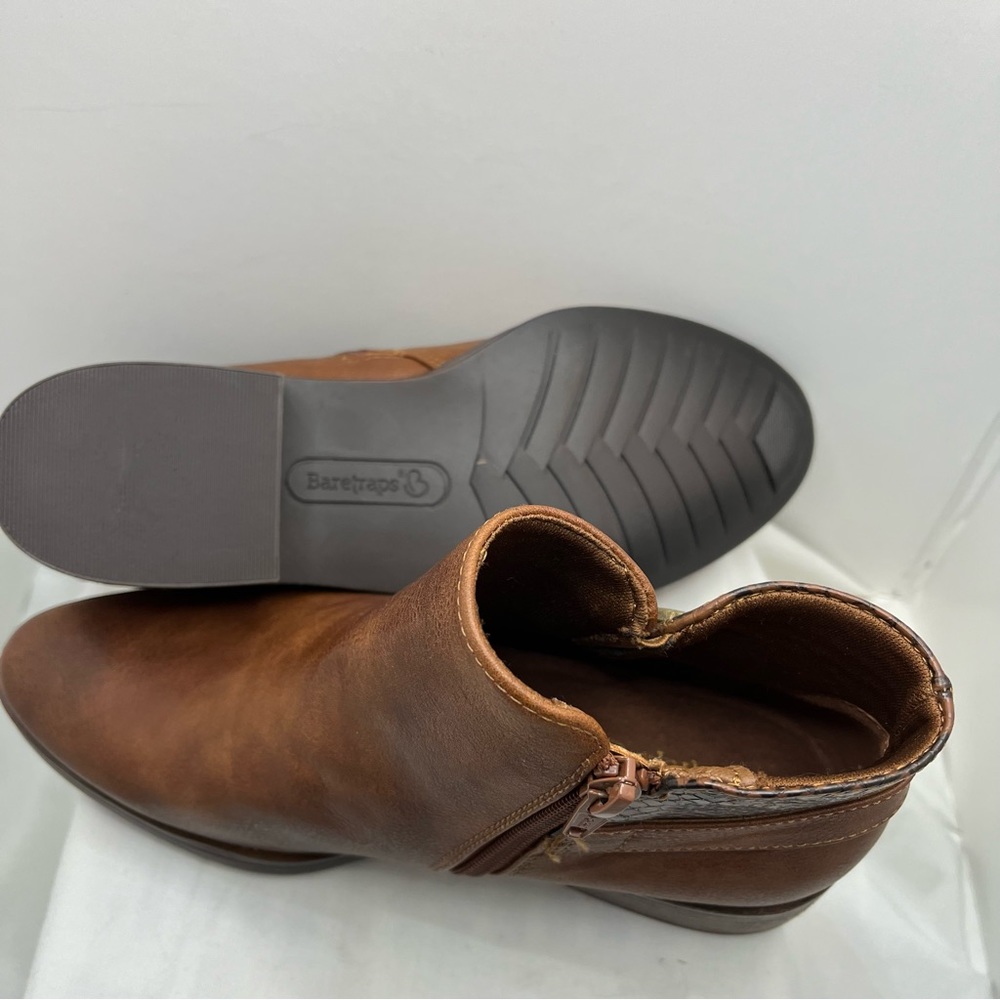 Baretraps Sassy MARCONI Women's Boots Brown With Snake Skin.